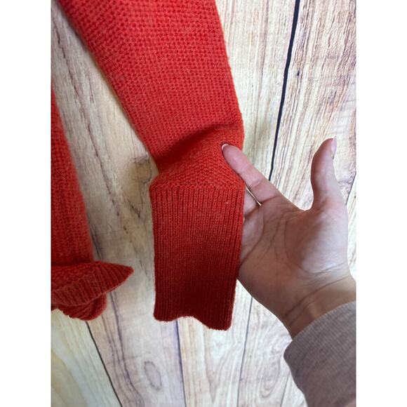 Banana Republic Boat Neck Mohair Blend Sweater Rust Orange Color Women's Size M - Picture 5 of 6